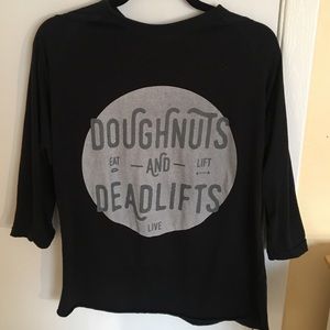 BLACK FRIDAY EXTEND Doughnuts&Deadlifts Baseball T